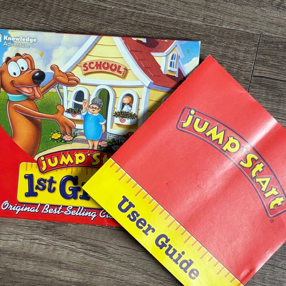 Jumpstart 1st Grade CD Game Learning Reading School Computer Game Vintage RARE - Picture 7 of 7